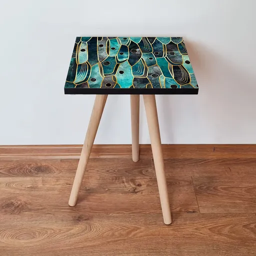 Masuta, Hanah Home, Shp387, 35x42x35 cm, Albastru / Bleumarin / Maro