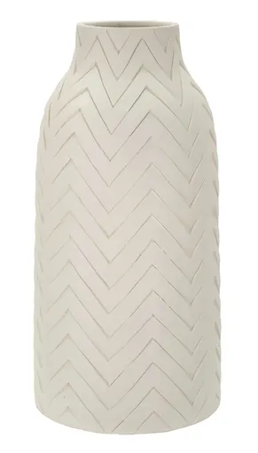 Vaza decorativa Winter, Mauro Ferretti, 29x60 cm, oxid de magneziu, crem