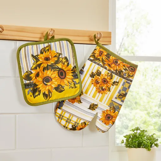 Mănușă de bucătărie și mănușă de bucătărie  Floarea-soarelui
