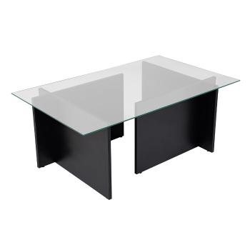 Masă de cafea Vetrino Wood Black, negru