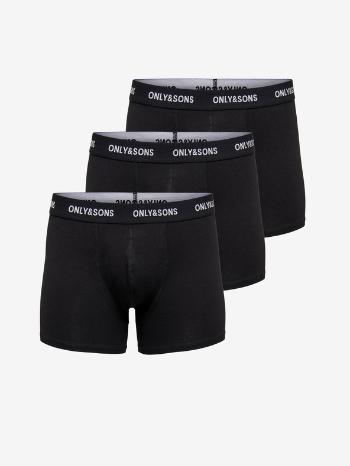 ONLY & SONS Fitz 3 db-os Boxeralsó szett Fekete