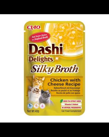 INABA Cat Dashi Delights Silky Broth supa pisici, pui si branza 40g