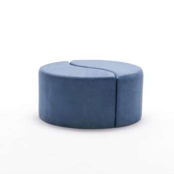 Taburet Alis Puf Blue, albastru