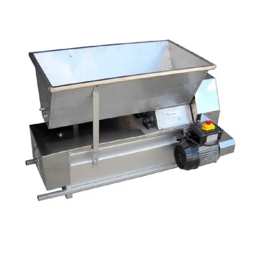 Zdrobitor struguri electric ZSE-200SS FULL INOX cu desciorchinator si snec, 750w, 1500 Kg/h