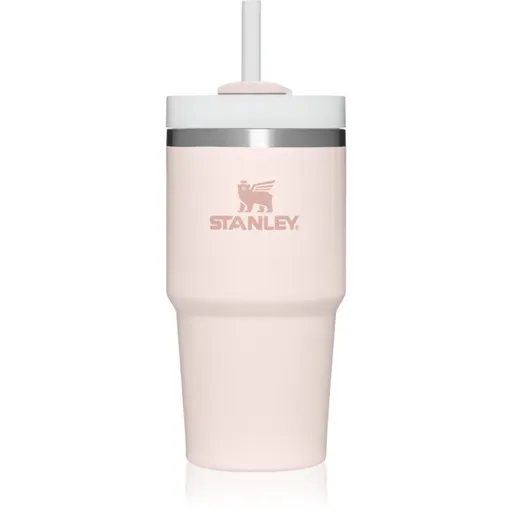 Stanley Quencher H2.O FlowState™ Tumbler pahar din oțel inoxidabil cu pai mic Rose Quartz 600 ml