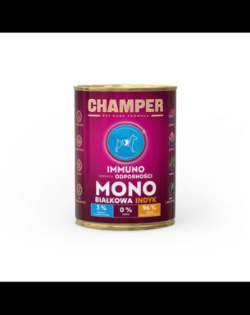 CHAMPER Immuno hrana pentru caini, monoproteica 400 g curcan