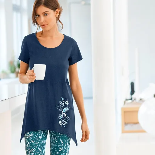 Cămașă asimetrică cu mânecă scurtă