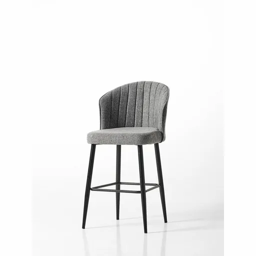 Set de scaune de bar Rubi Grey and Black, 4 buc., 4 buc