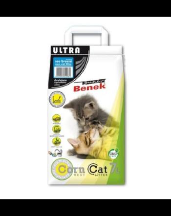 BENEK Super Corn Cat Ultra Asternut din porumb pentru litiera, briza marii 7 l