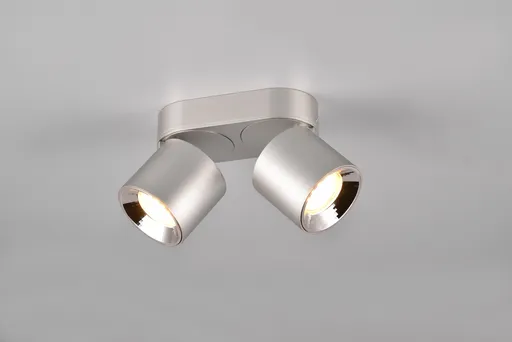 Plafoniera Guayana, TRIO, 18x8.7x12 cm, 10W, 2x GU10, metal, nichel mat