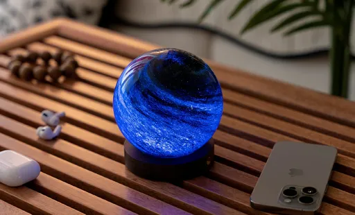 Lampă AstraGlass RGB, variante multiple - Gingko Variantă: Oceanul Stelar - mic