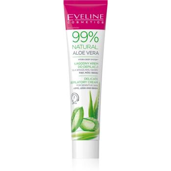 Eveline Cosmetics 99% Natural Aloe Vera crema calmanta pentru indepartarea parului linia inghinala si axile 125 ml