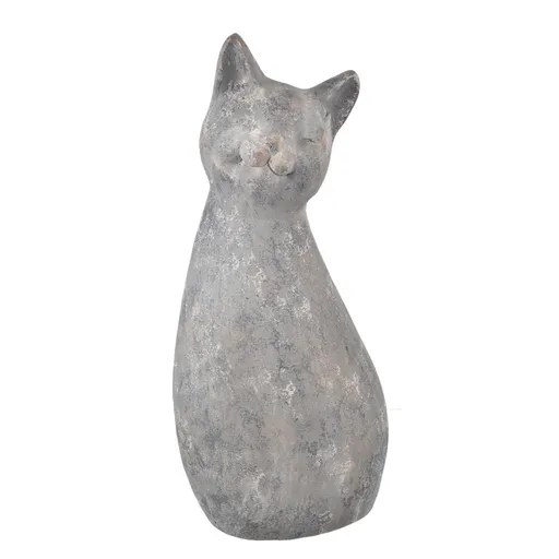 InDecor Pisică ceramică Meg gri, 33 x 26 x 83 cm, 83 cm