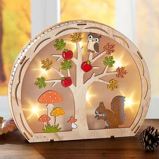 LED decorare din lemn