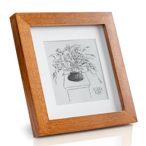 Casa Chic Bristol, ramă pentru fotografii, sticlă, 15 x 15 cm cu suport, lemn adevărat