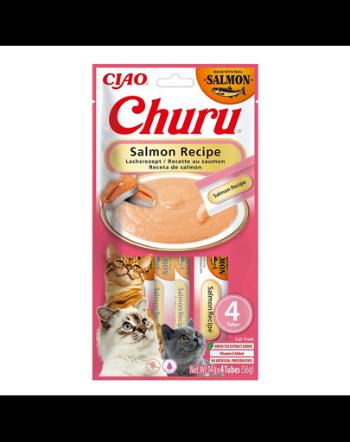 INABA Churu Cat Salmon 4x14g gustare pisici adulte, cu somon