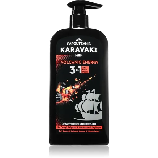 PAPOUTSANIS Karavaki Volcanic Energy gel de curatare 3 in 1 550 ml