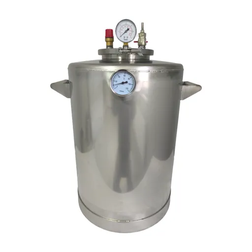 Autoclav Inox ,110L ,pentru fabricarea conservelor cu termometru, manometru 6 Bari , capacitate 100 borcane
