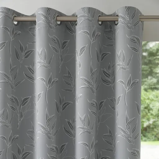 Perdele opace cu imprimeu de frunze