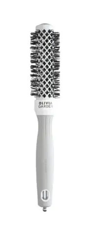 Perie de Par Profesionala Olivia Garden Expert Nano Thermic Ceramic + Ion Alb/Gri 25