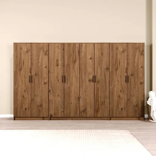 Dulap pentru haine, Hanah Home, Kardelen 1600-125, 300x180x51.8 cm, Maro