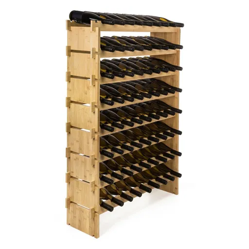 Raftier de vin din bambus G21, 72 sticle, L