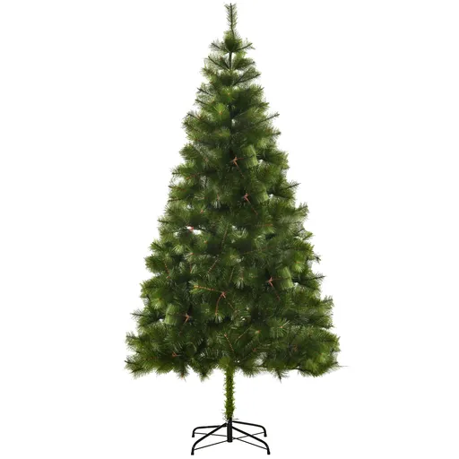 HomCom Albero di Natale Artificiale Foltissimo 210cm con 505 Rami Verdi