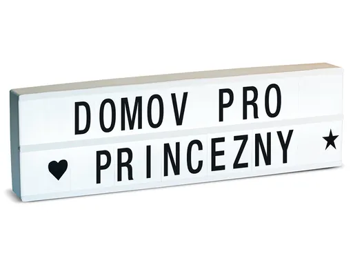 Casetă luminoasă cu 85 de litere