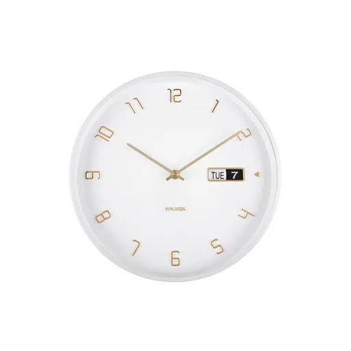 Ceas de perete Karlsson 5953WH de design 30 cm , alb, alb