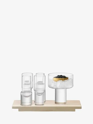 Set pentru servire, Vodka l. 27 cm, transparent/frasin - LSA international