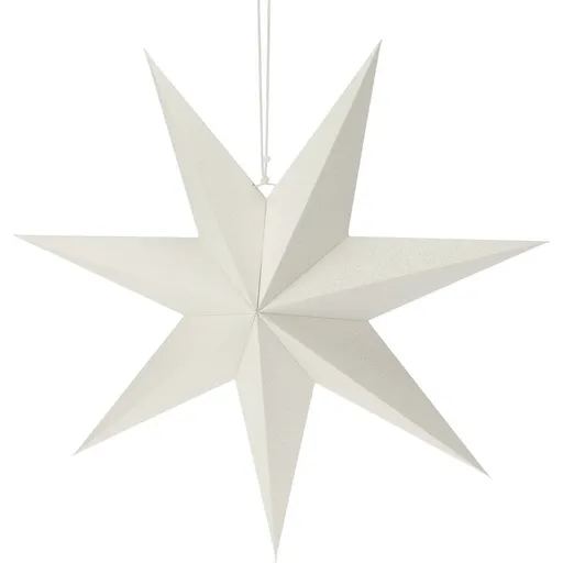 Decorațiune de hârtie de Crăciun White star, 60 x 60 x 1,5 cm