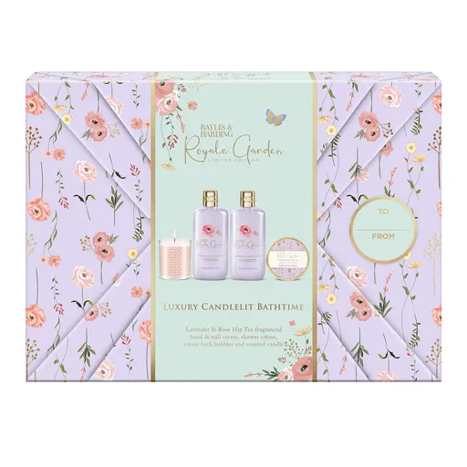 Baylis & Harding Set cadou pentru îngrijirea corpului cu Lavandă & Ceai de măceșe 4 buc