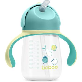 Baboo Cup with Silicone Straw ceasca cu pai Lagoon Fiesta 9m+ 260 ml