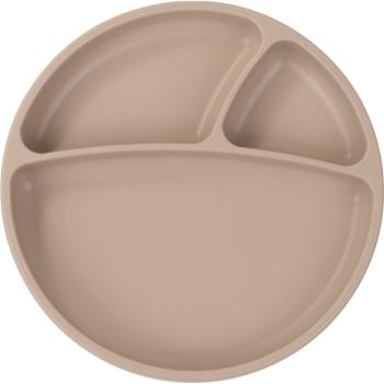 Minikoioi Puzzle Plate Bubble Beige farfurie compartimentată cu ventuză Bubble Beige 1 buc