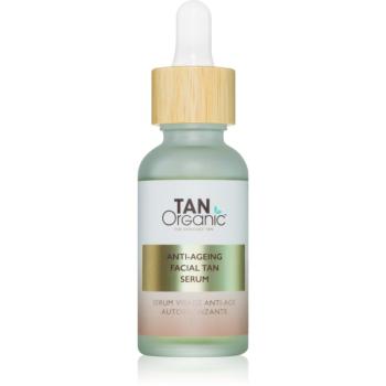 TanOrganic The Skincare Tan ser autobronzant pentru fata cu efect antirid 30 ml