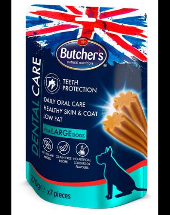 BUTCHER'S Dental Care Recompense pentru caini de talie mare 270g