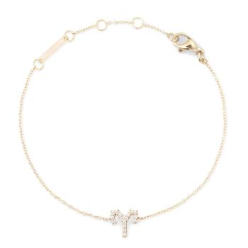 Daniel Wellington Brățară lanț placată cu aur, zodia Berbec Crystal Zodiac DW00400907