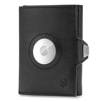 Slimpuro TRYO Trifold Airtag Wallet, 12 carduri, buzunar pentru monede, 9,2 x 2,2 x 7,5 cm (L x l x Î), protecție RFID