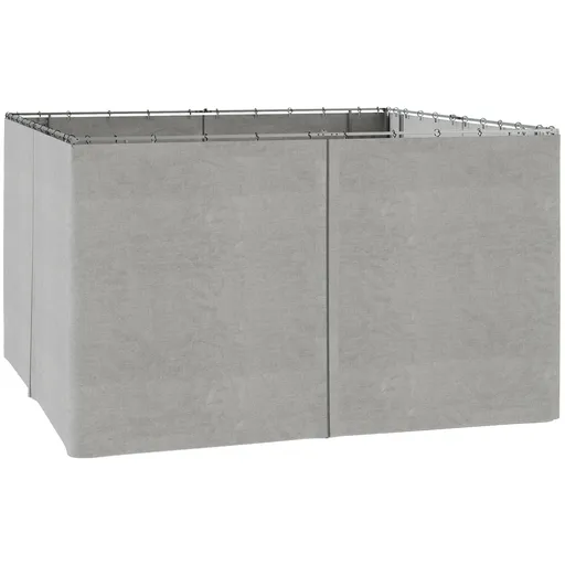 Outsunny 4 pereti laterali pentru pavilion de gradina tonela rigida 300 x 400 cm protejeaza impotriva ploii vantului soarelui gri | Aosom Romania