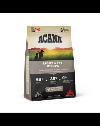 ACANA Light &amp; Fit Dog hrana uscata caini adulti supraponderali 2 kg