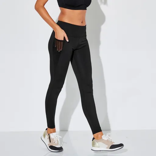 Jambiere cu talie înaltă, cu inserție de plasă