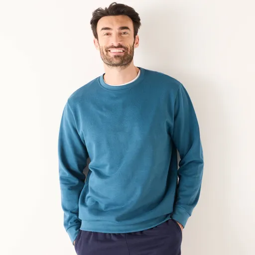 Hanorac cu guler rotund, confecționat din molleton periat