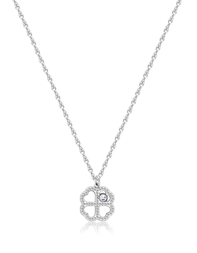 S'Agapõ Colier din oțel cu Trifoi cu patru foi Lucky Light SKT39