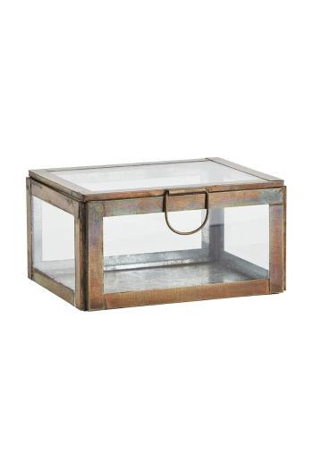 Krabička Madam Stoltz 13 x 10 x 7 cm priehľadná farba