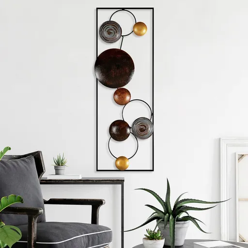 Decoratiune de perete, Textured, 90 x 32 x 4 cm, Multicolor