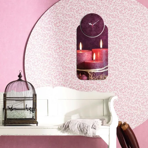 Ceas de perete, YMS-18, Dimensiune: 68 x 32 cm, Multicolor