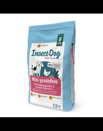 GREEN PETFOOD InsectDog Mini Grainfree 7,5 kg hrana pentru caini juniori si adulti de talie mica