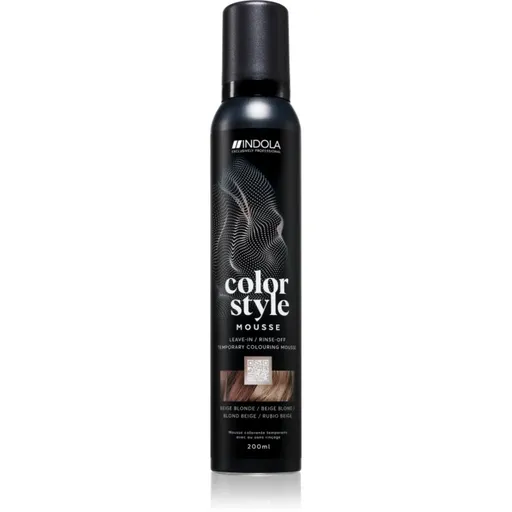 Indola Color Style Mousse spuma tonica pentru păr culoare Beige Blonde 200 ml