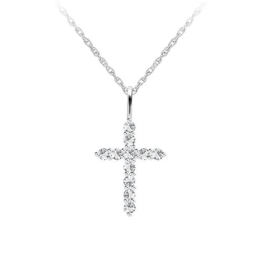 Preciosa Colier de designer din argint cu Tender Cross zirconiu cubic Preciosa 5332 00