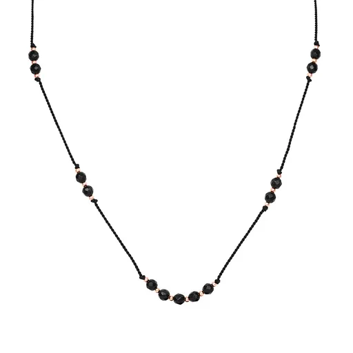 Agato Colier șnur cu mărgele din onix HE32K3RG-BK